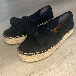 Circus by Sam Edelman | Black Bows  Slip on Espadrilles Platform shoes | Sz 8.5